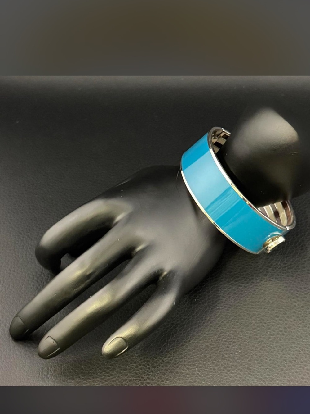Henri Bendel Turquoise Enamel Cuff Bracelet ✨ - Picture 4 of 8